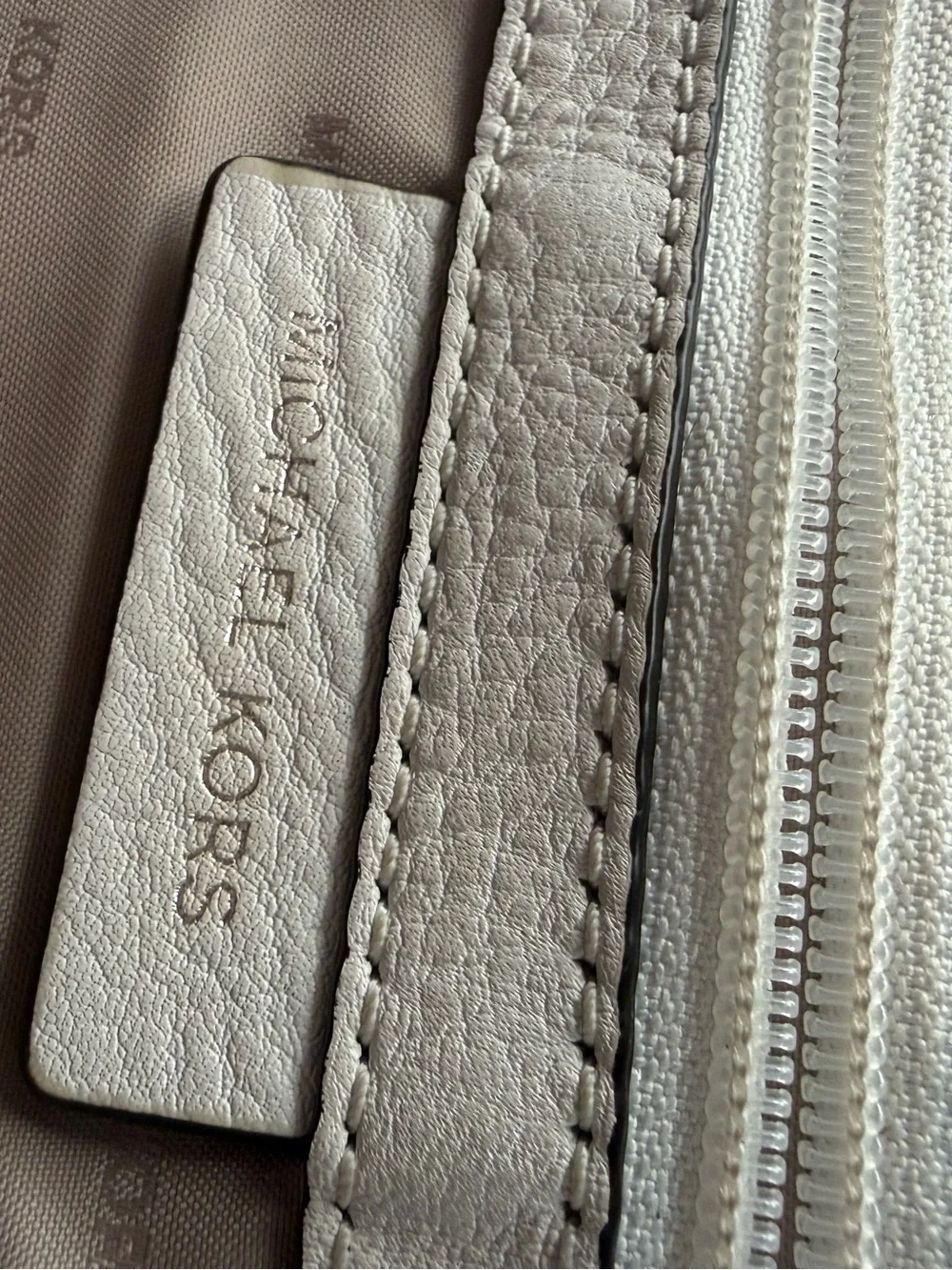 One of a kind hand painted Michael Kors Rhea Pebbled Leather Backpack